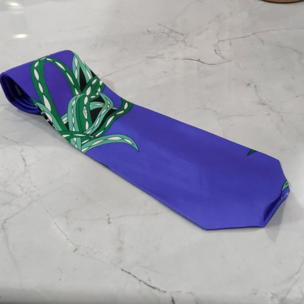 Vintage Emilio Pucci Cobalt Blue tie